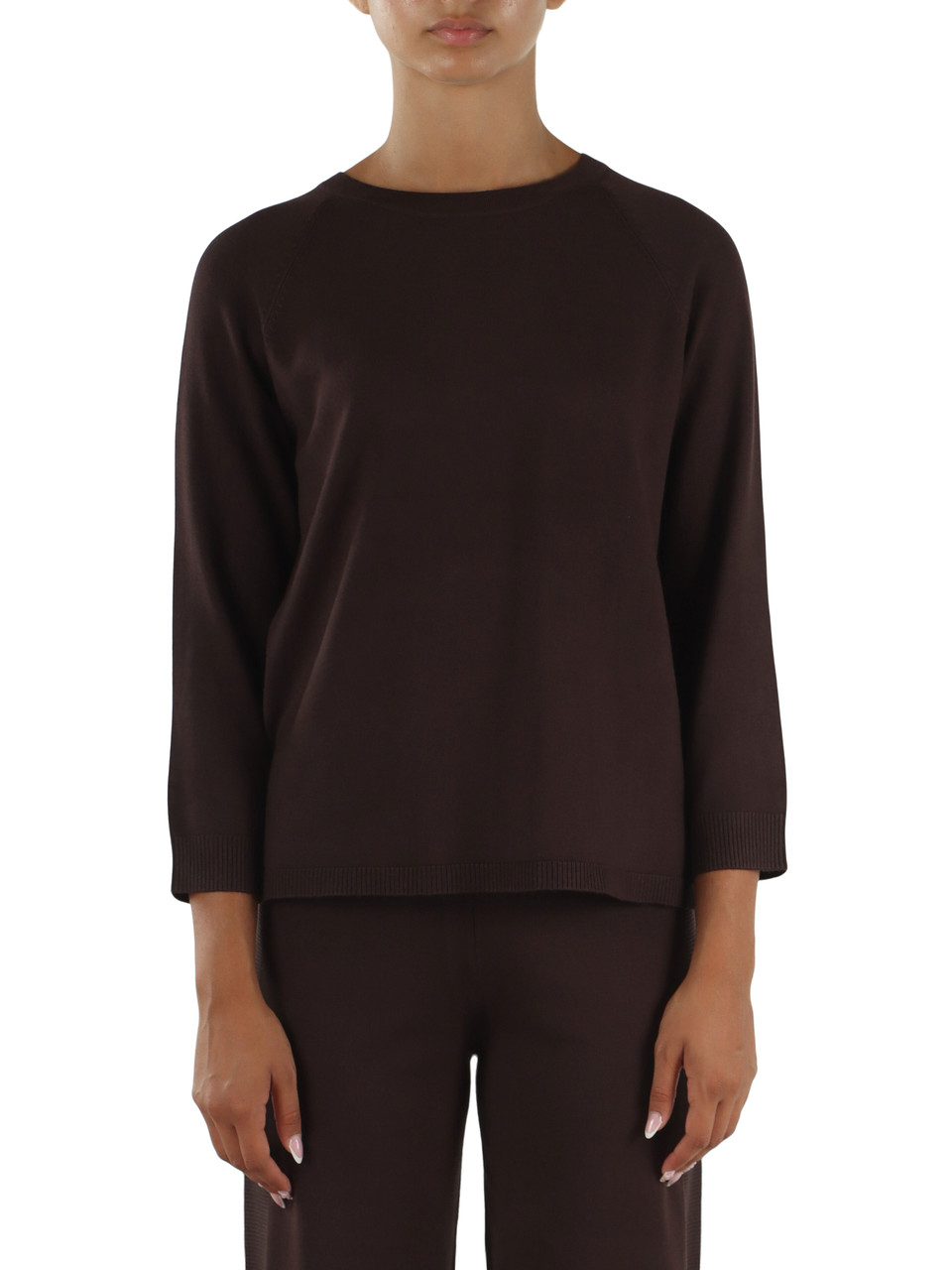 MARRONE | Maglia in misto viscosa TUNICA