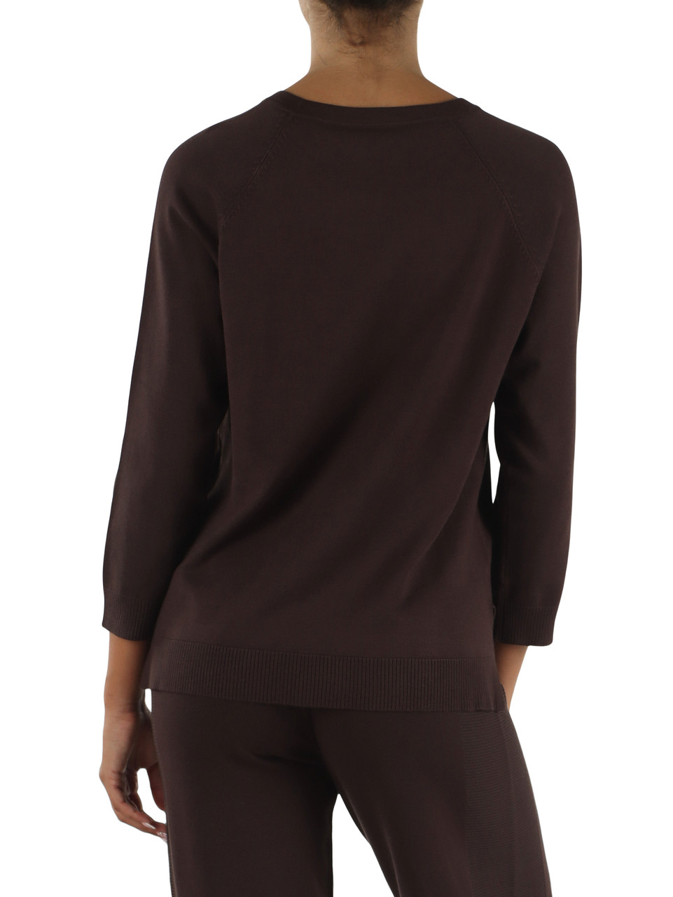 MARRONE | Maglia in misto viscosa TUNICA