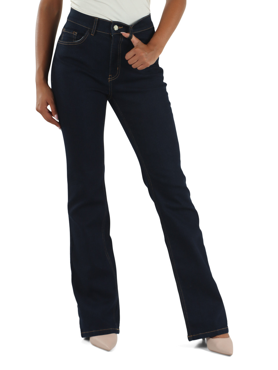 BLU SCURO | Pantalone jeans cinque tasche Bootcut