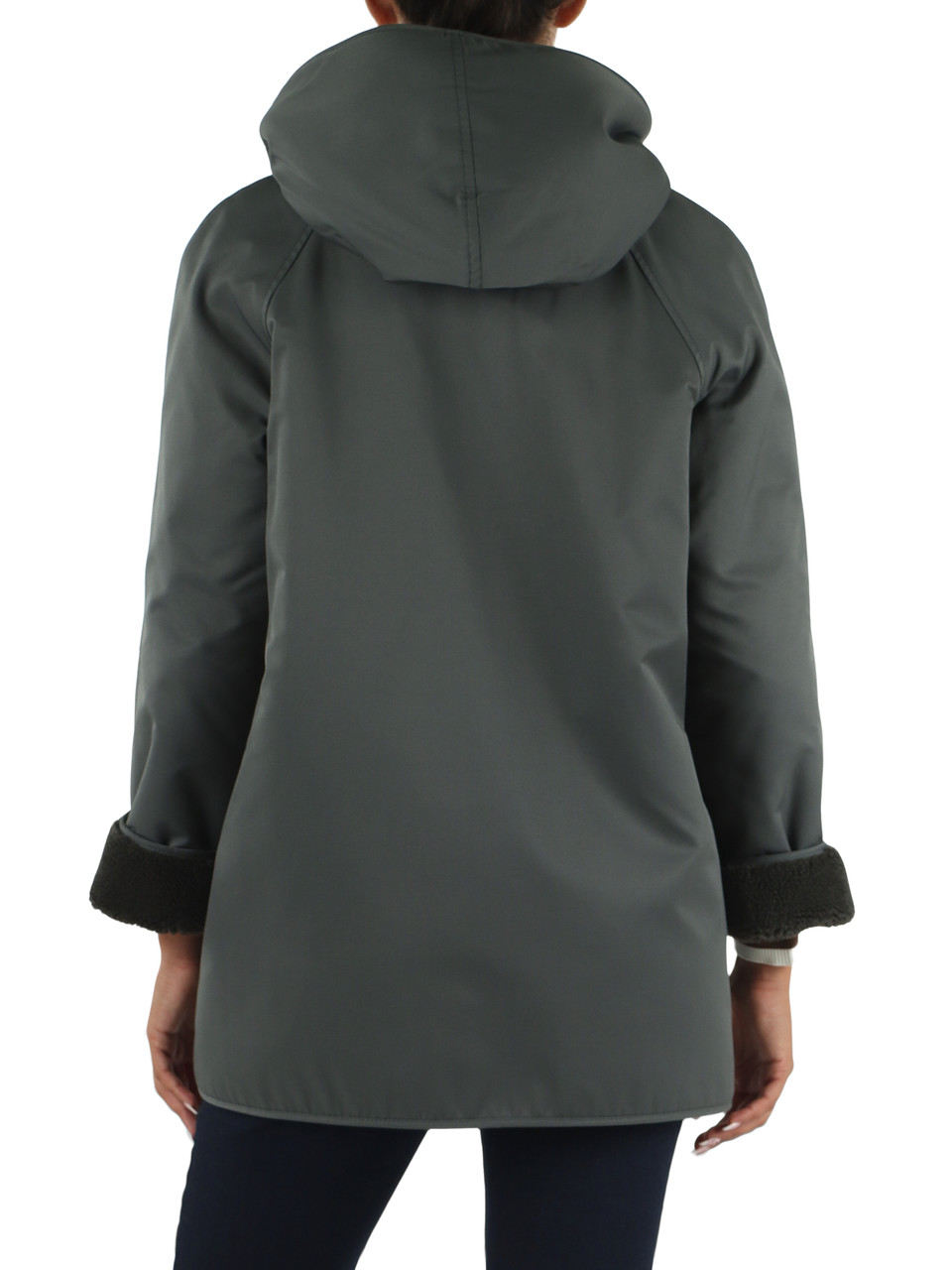 VERDE SCURO | Giaccone reversibile GOCCIA