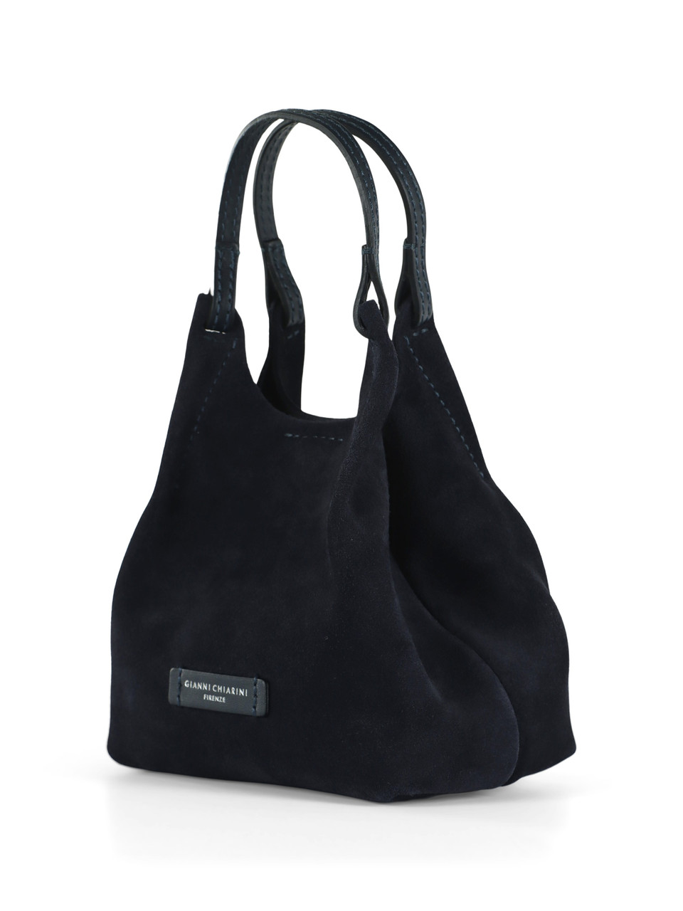 BLU SCURO | Borsa a mano in suede DUA Small