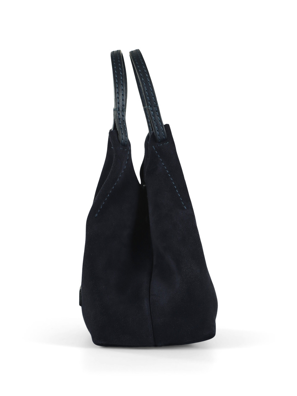 BLU SCURO | Borsa a mano in suede DUA Small