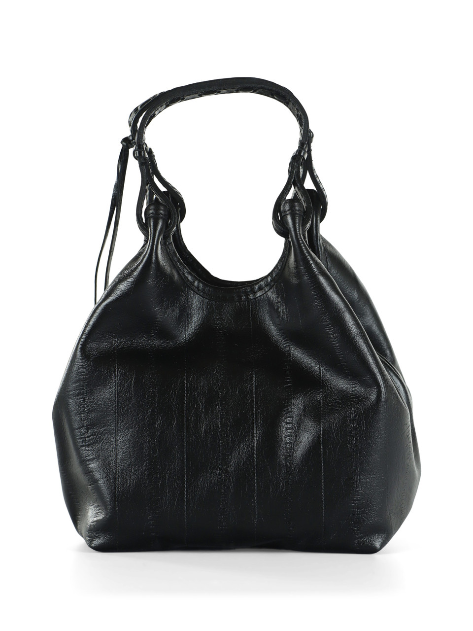 NERO | Borsa a mano in pelle effetto anguilla DUA Small
