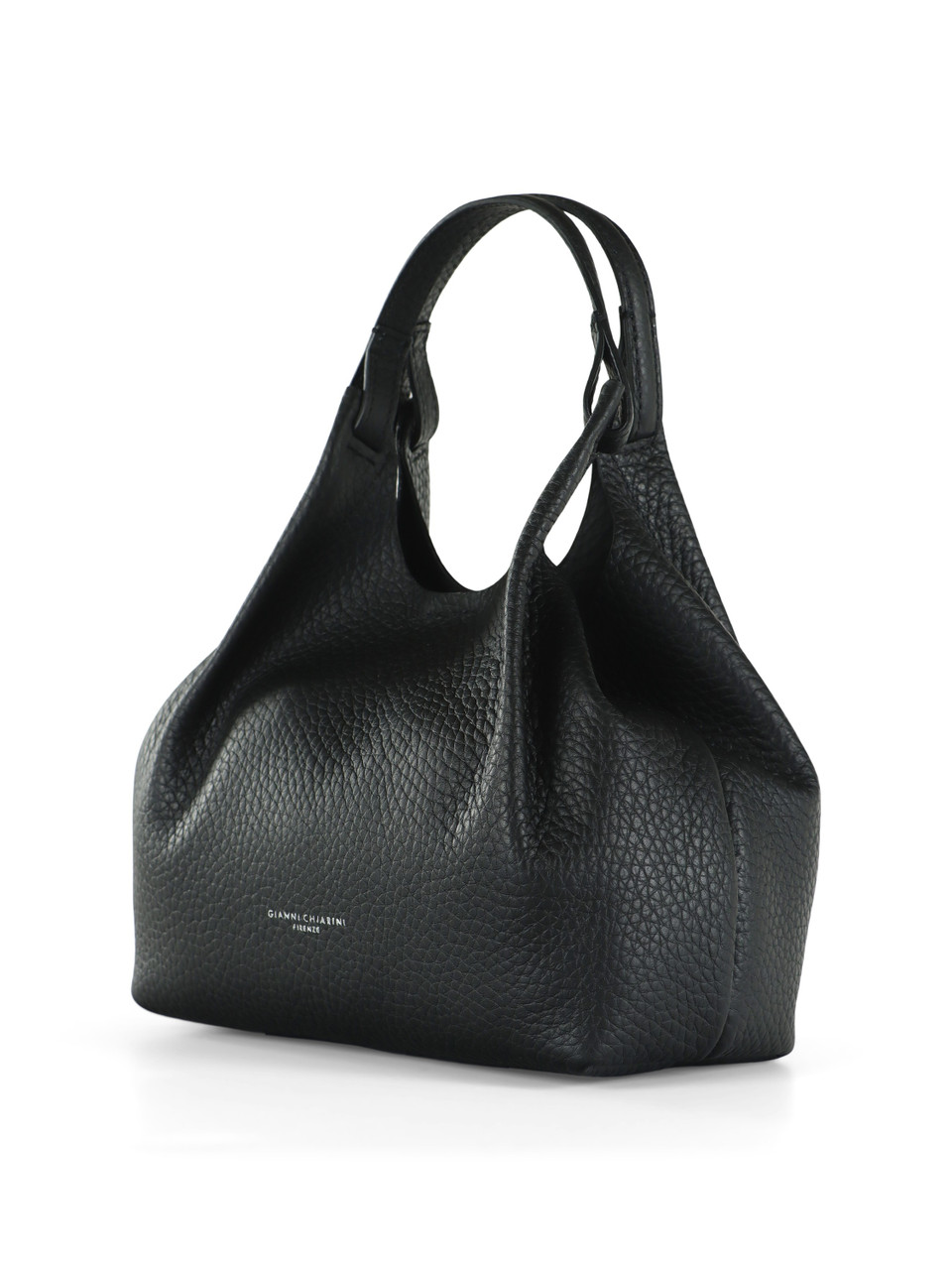 NERO | Borsa a mano in pelle martellata DUA Medium