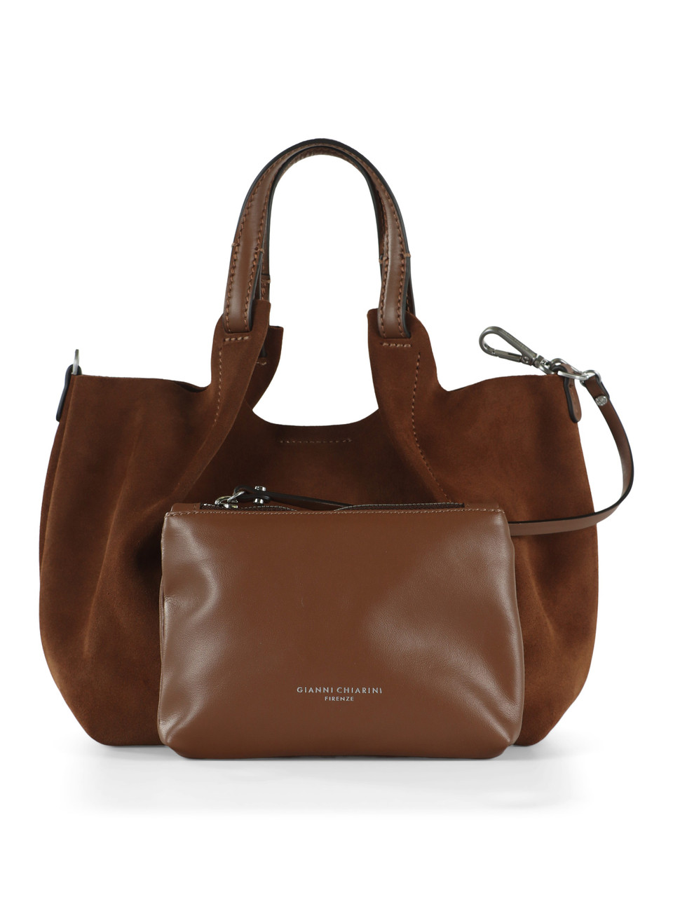 HELLBRAUN | DUA Medium Handtasche aus Wildleder