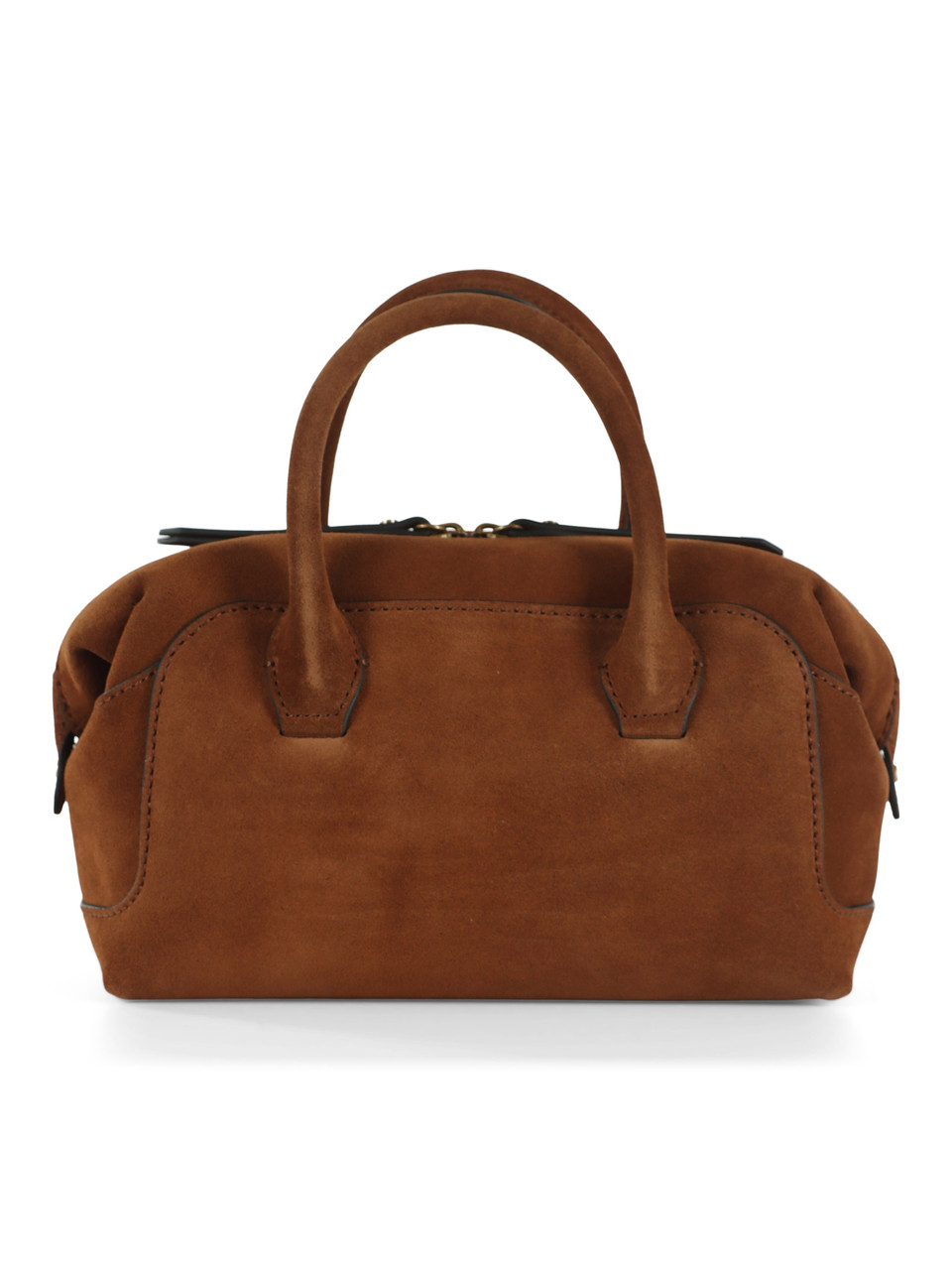 MARRONE CHIARO | Borsa a mano in suede GEMMA Small
