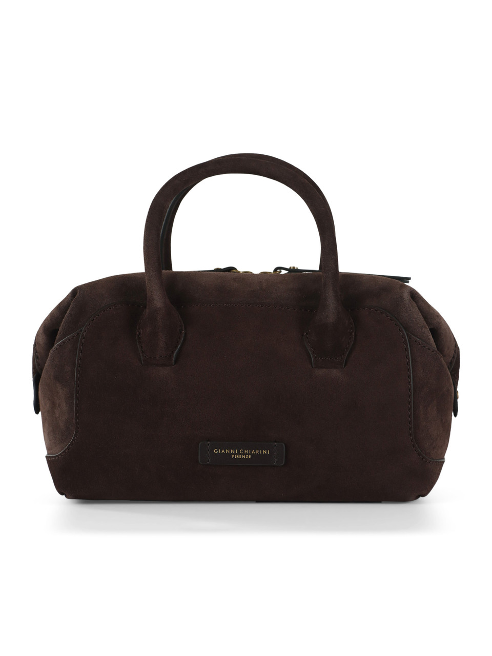 MARRONE | Borsa a mano in suede GEMMA Small