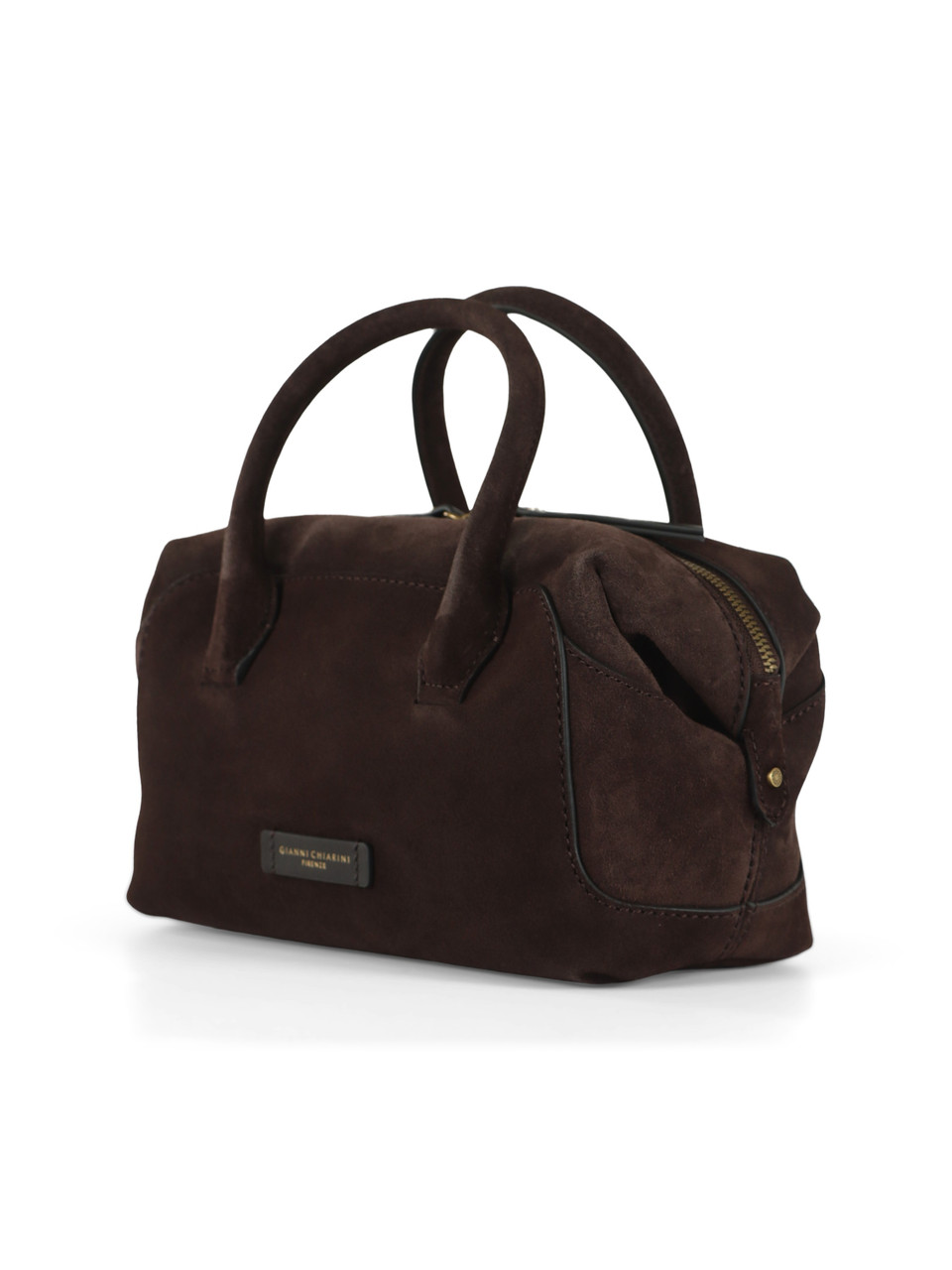 MARRONE | Borsa a mano in suede GEMMA Small
