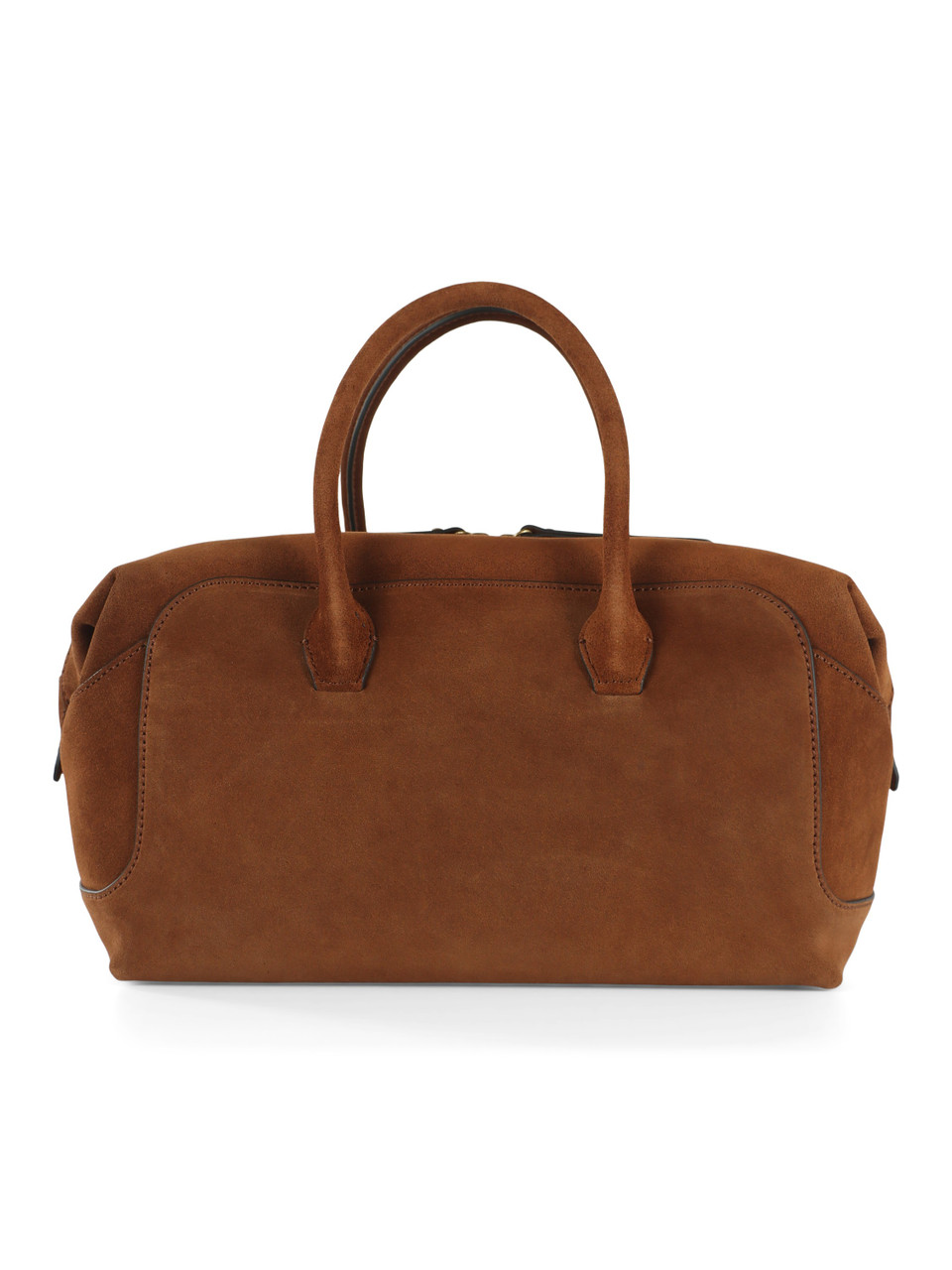 MARRONE CHIARO | Borsa a mano in suede GEMMA Large