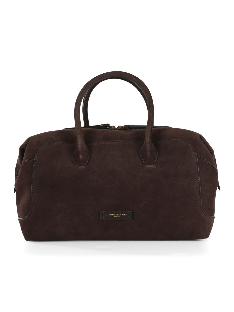 MARRONE | Borsa a mano in suede GEMMA Large