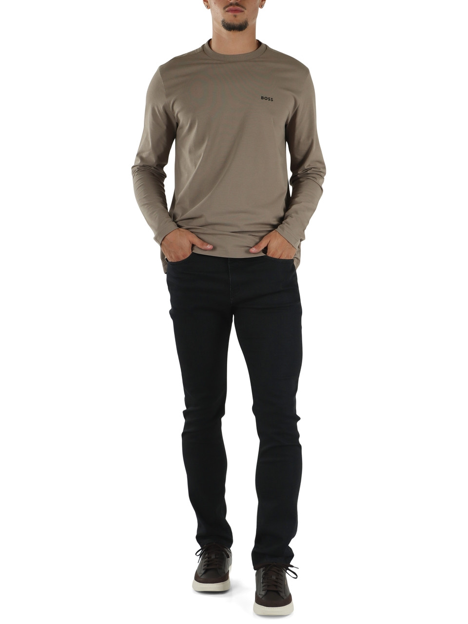 TORTORA | T-shirt manica lunga in cotone stretch