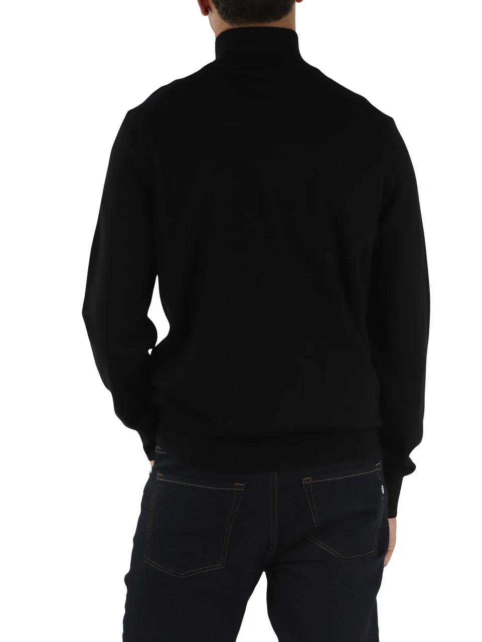 NERO | Cardigan con zip in cotone e cashmere