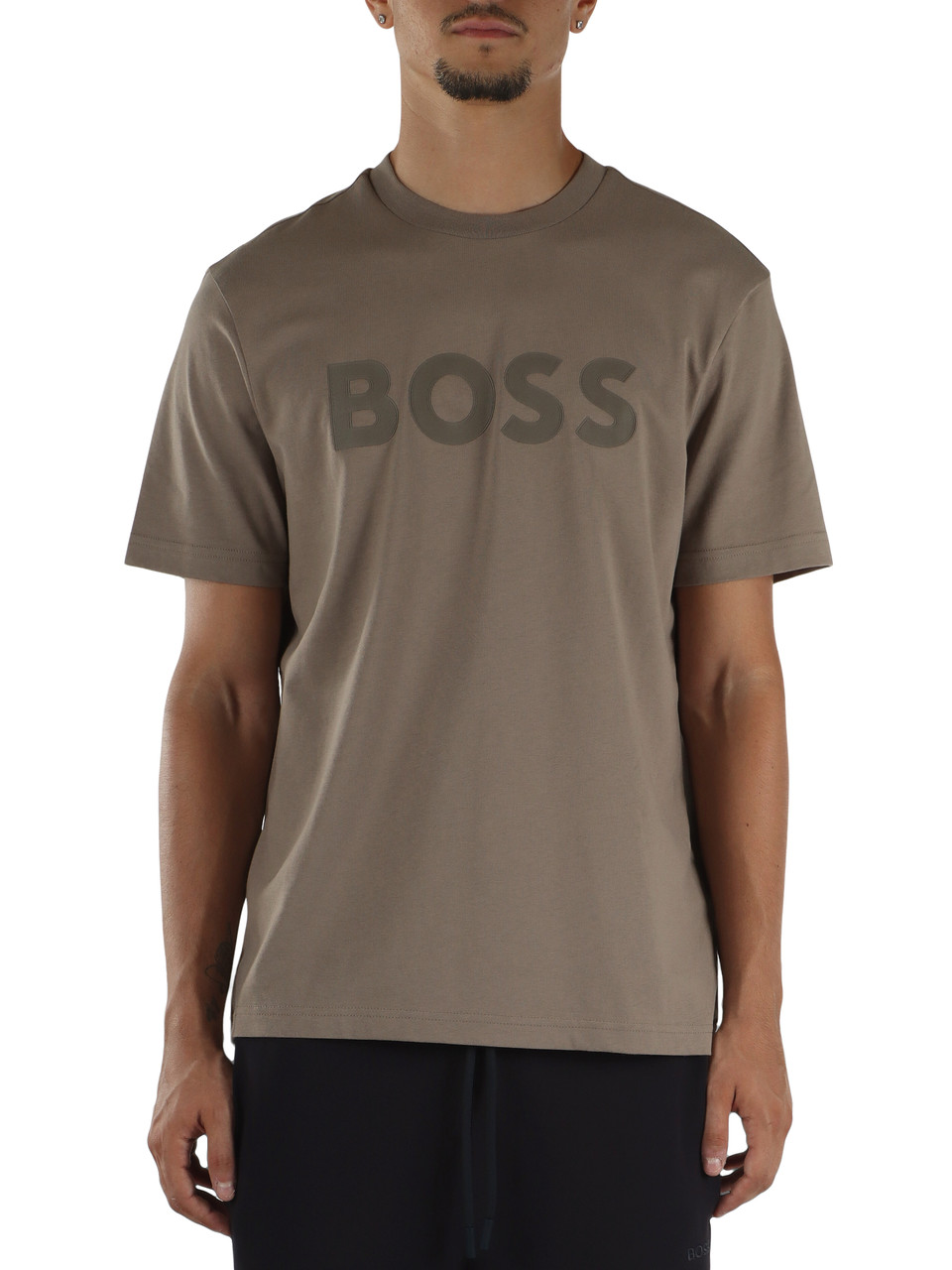 TORTORA | T-shirt in cotone con scritta logo frontale