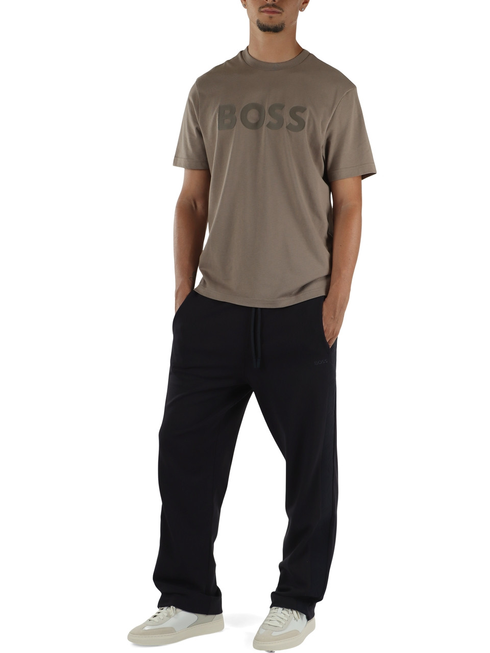 TORTORA | T-shirt in cotone con scritta logo frontale