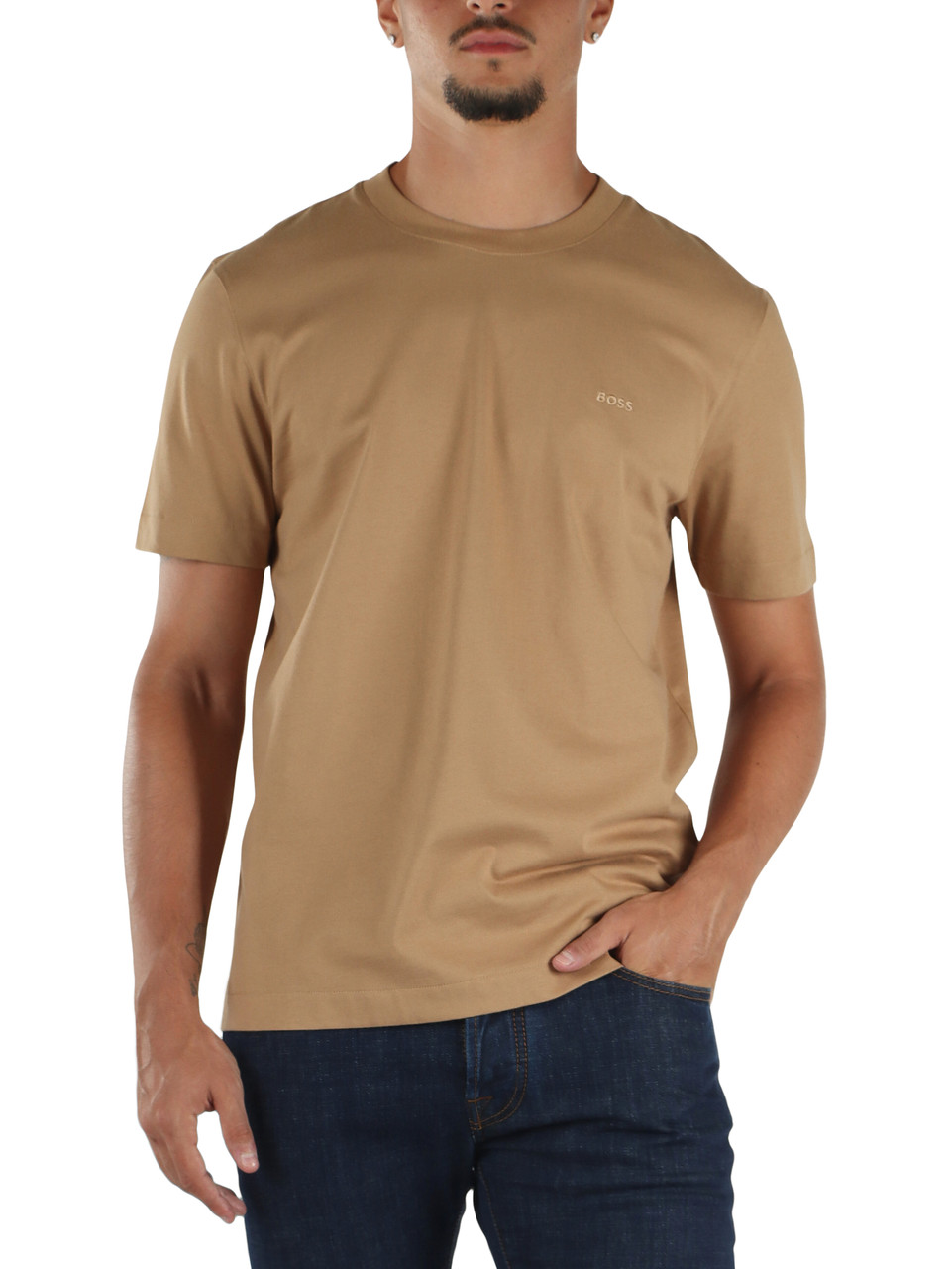 CAMMELLO | T-shirt regular fit in cotone con ricamo logo