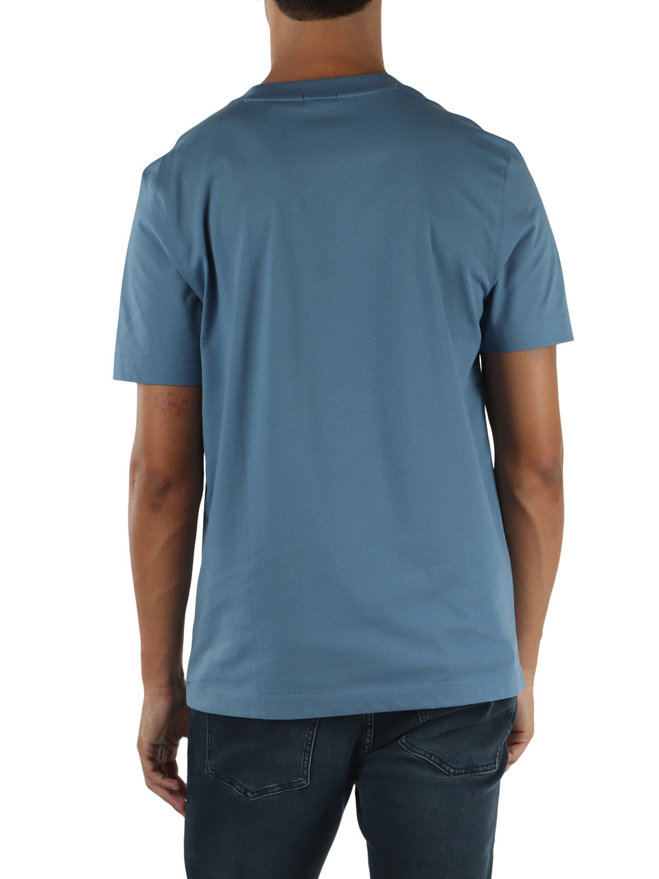 AZZURRO | T-shirt regular fit in cotone con ricamo logo