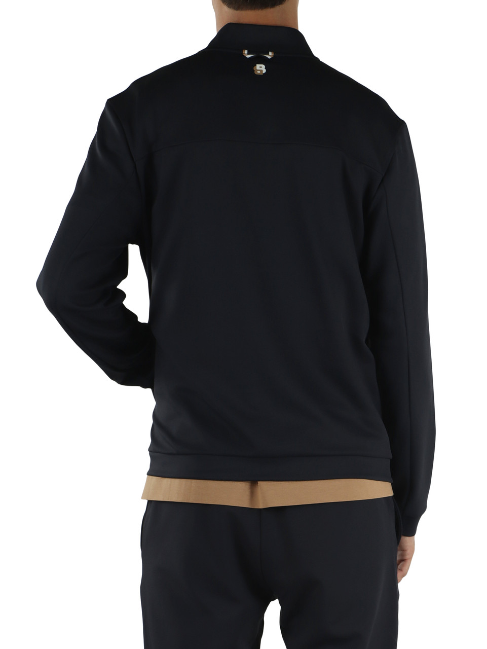 BLU SCURO | Felpa con zip in tessuto tecnico HeiQ Smart Temp