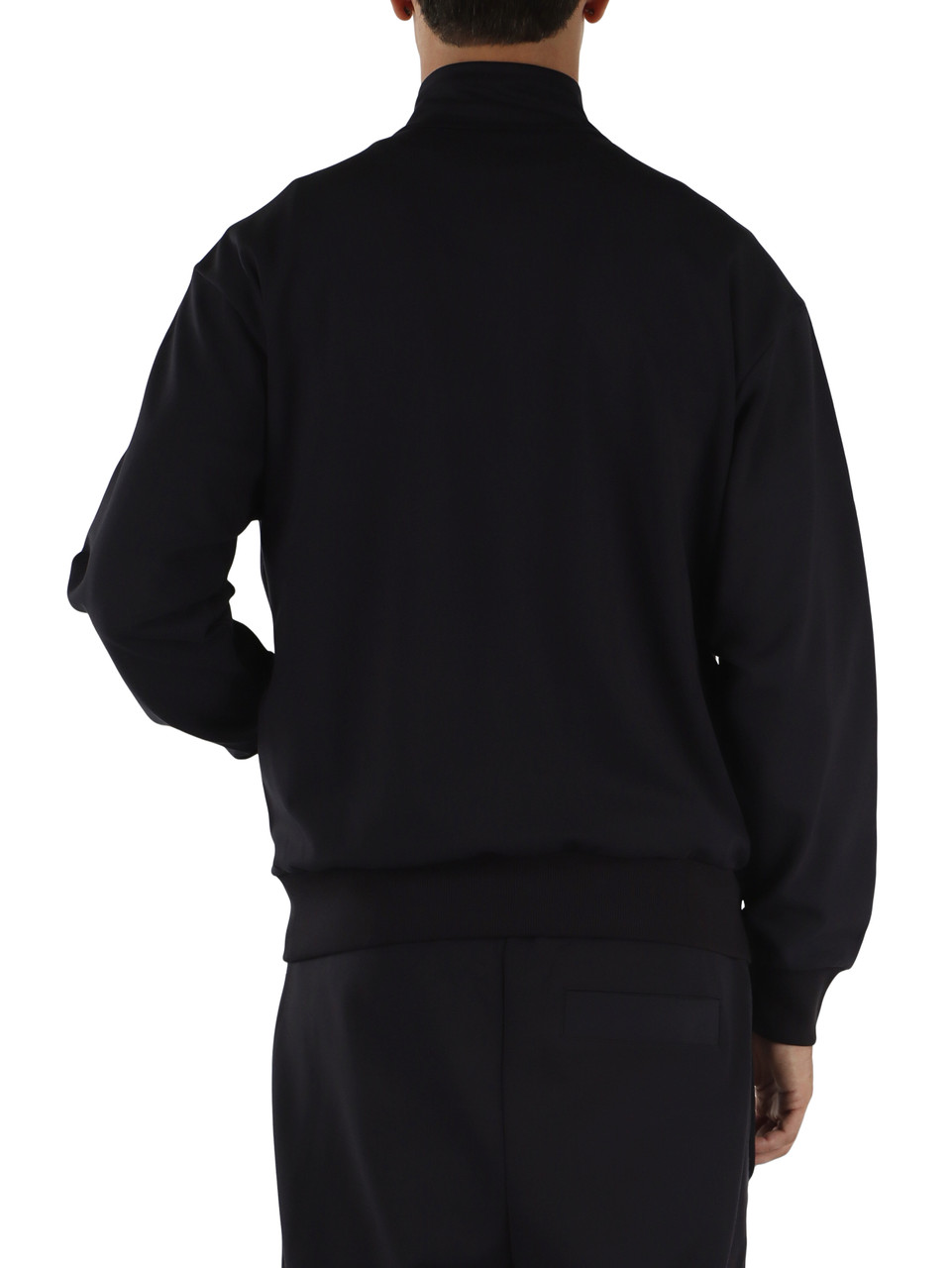 BLU SCURO | Felpa con zip in misto viscosa