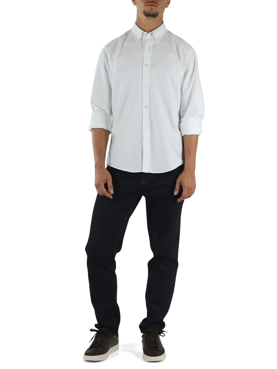 BIANCO | Camicia button down regular fit in cotone