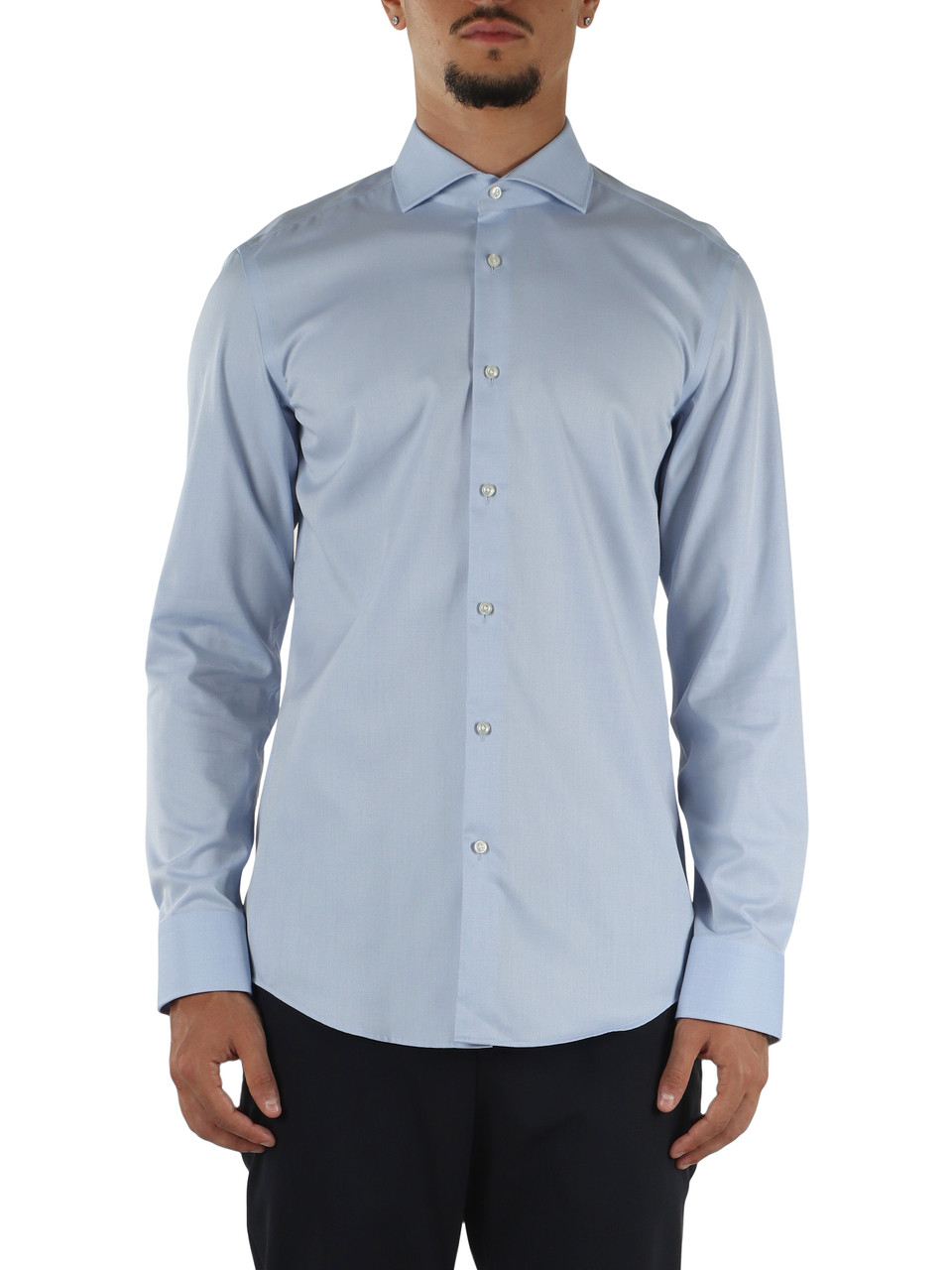 AZZURRO | ONE: Camicia slim fit in cotone Getzner