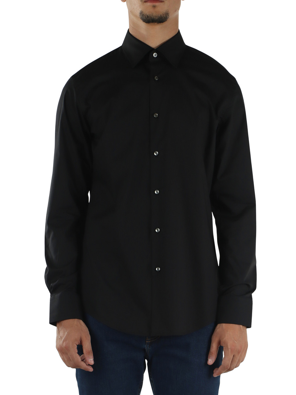 NERO | Camicia slim fit Easy Iron in cotone stretch