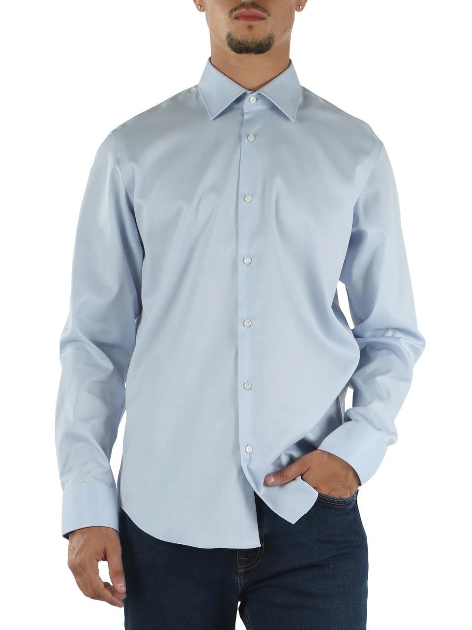 AZZURRO | Camicia regular fit easy iron in cotone
