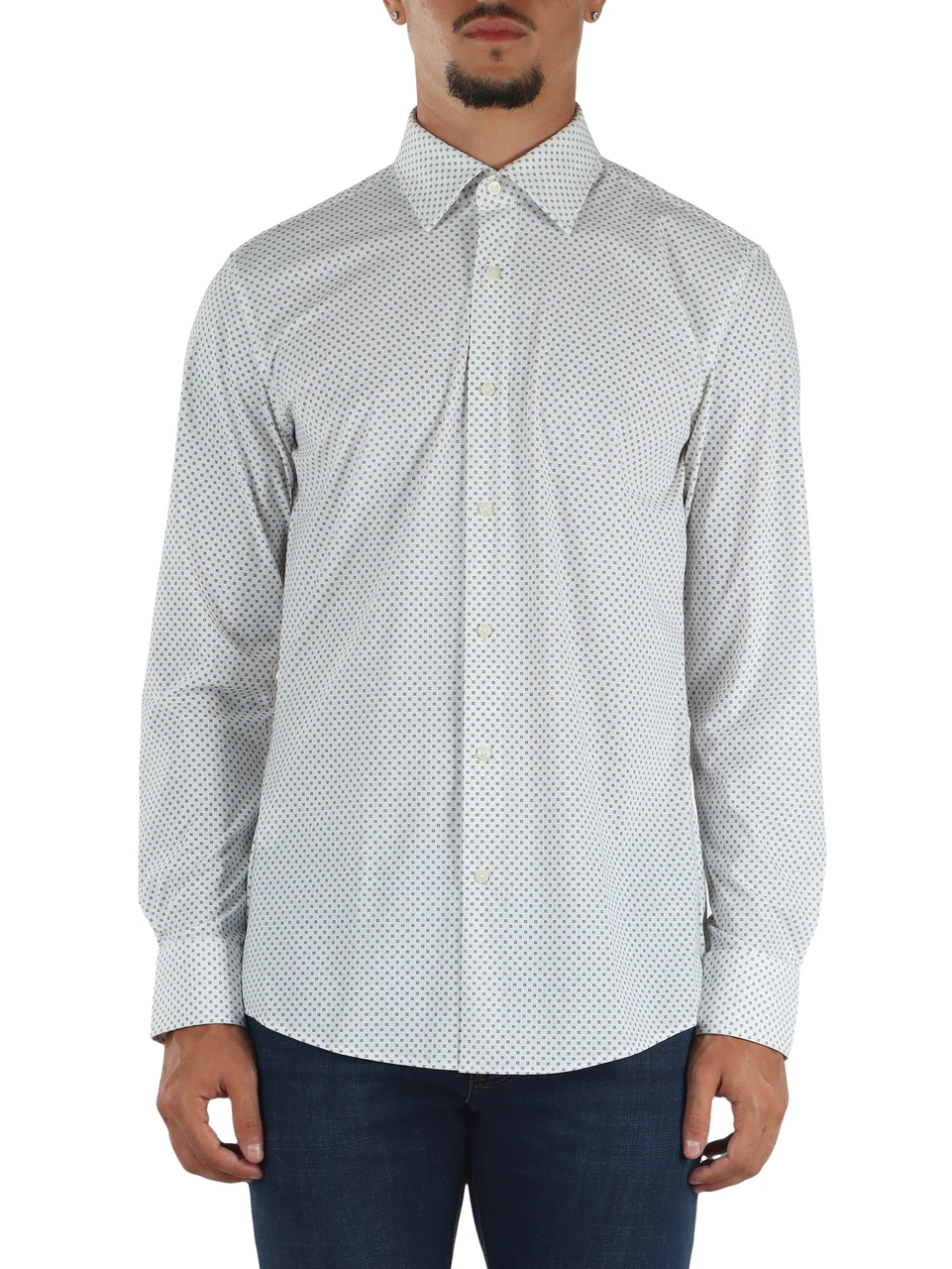 BIANCO | Camicia slim fit Performance in tessuto stretch