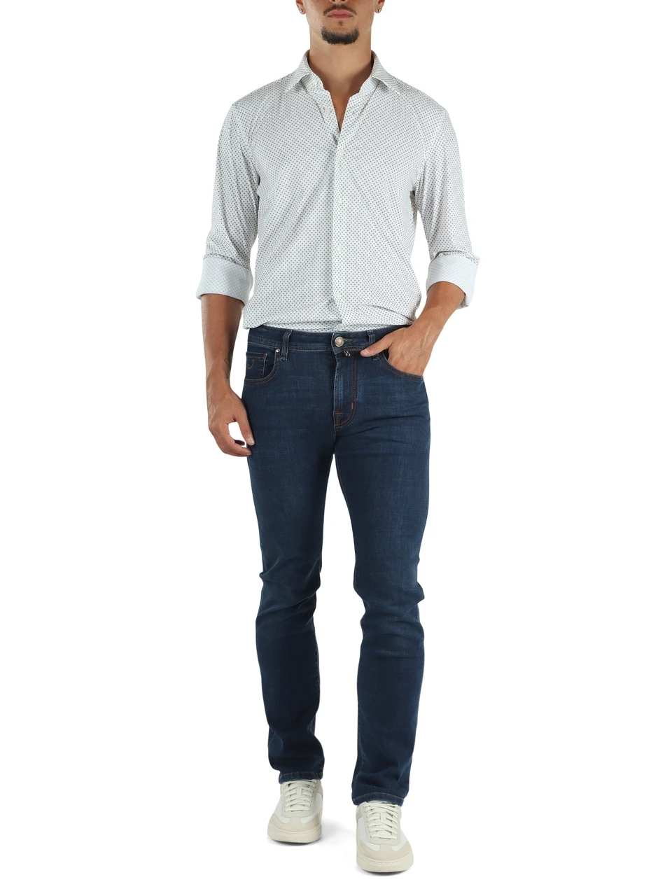 BIANCO | Camicia slim fit Performance in tessuto stretch