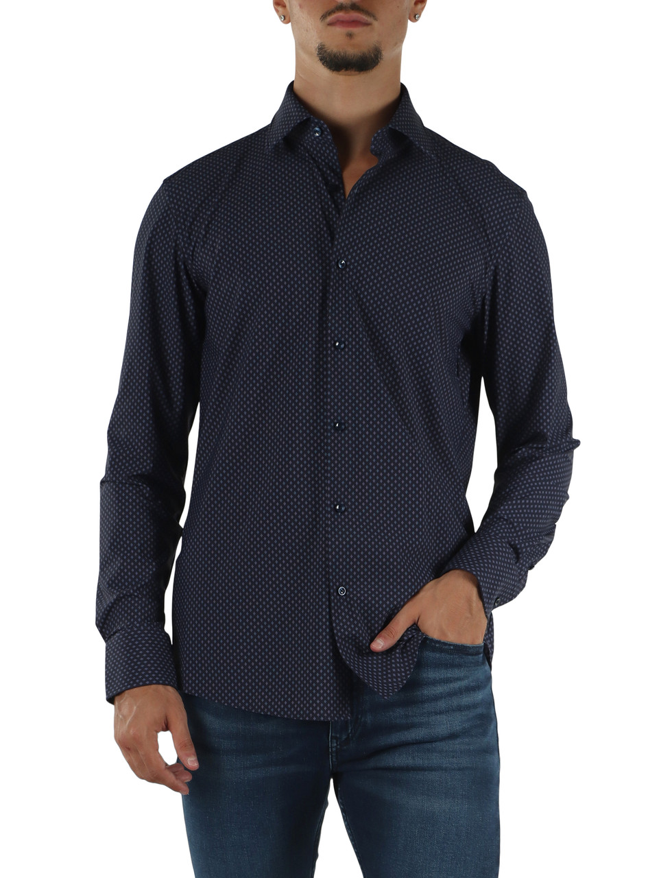 BLU | Camicia slim fit Performance in tessuto stretch