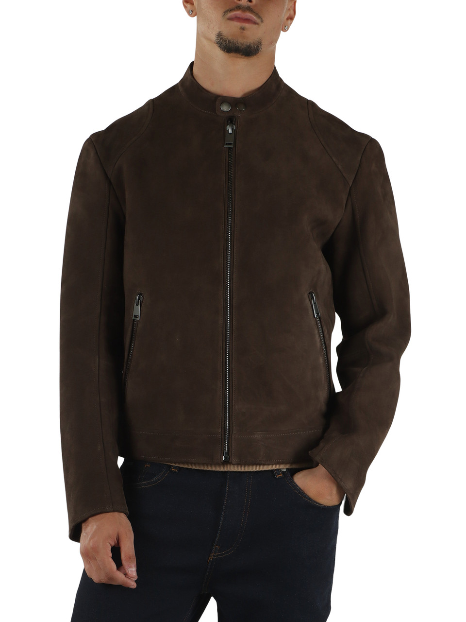 MARRONE | Giacca in suede