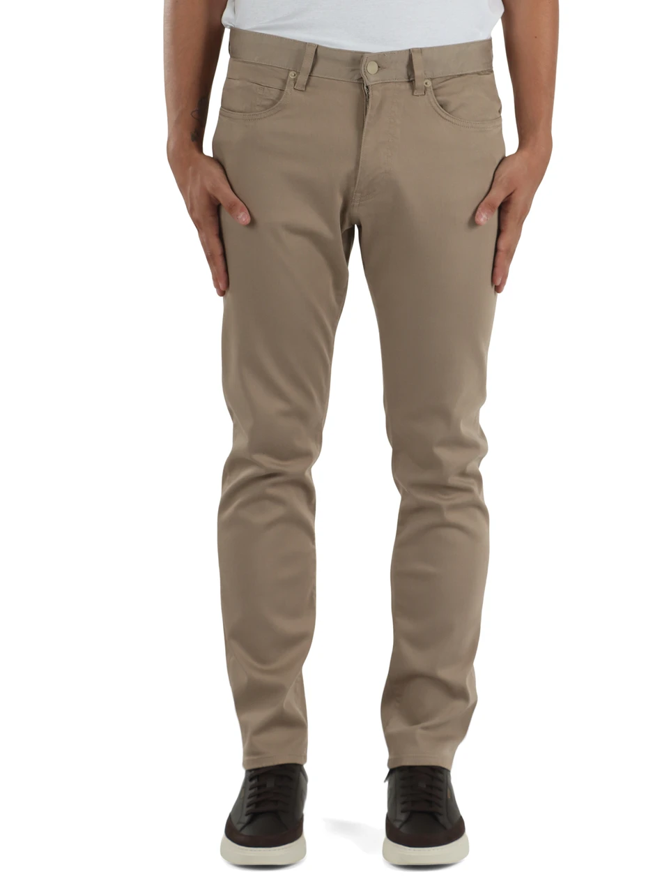 BEIGE | Pantalone cinque tasche DELAWARE Slim fit Performance