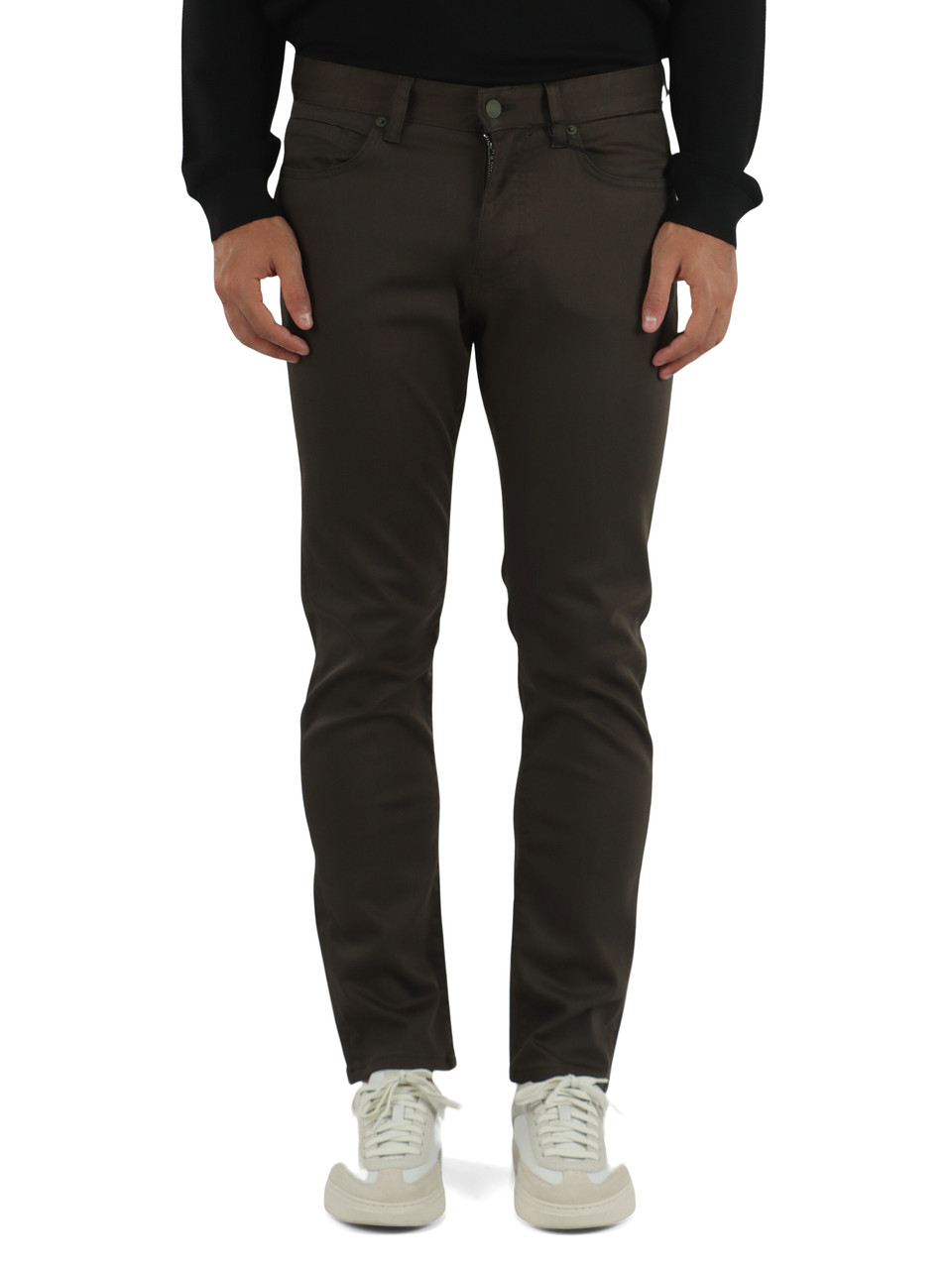 DUNKELGRÜN | DELAWARE5 Slim Fit Performance Fünf-Taschen-Hose