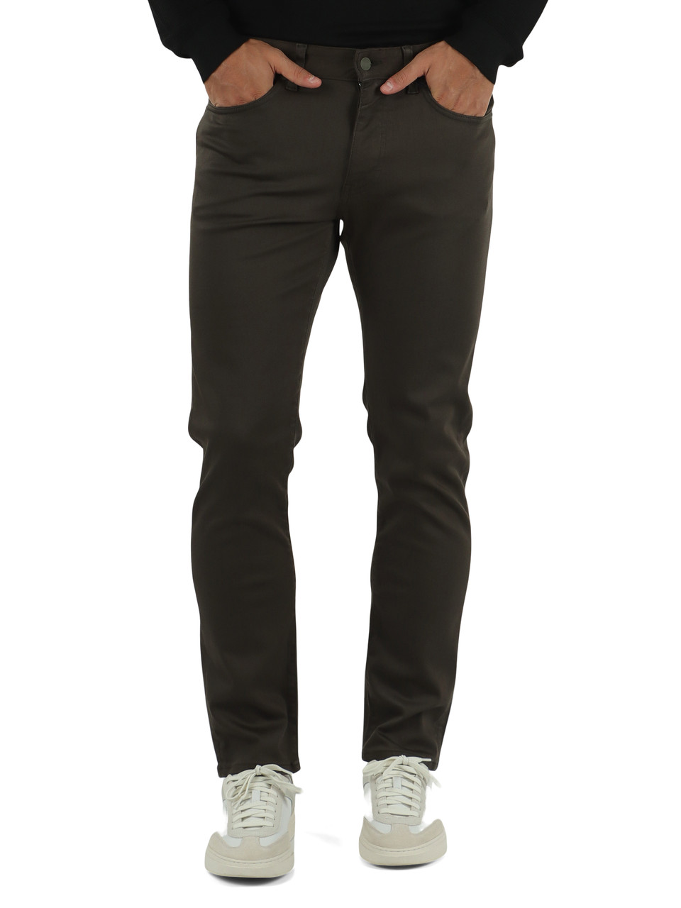 DUNKELGRÜN | DELAWARE5 Slim Fit Performance Fünf-Taschen-Hose