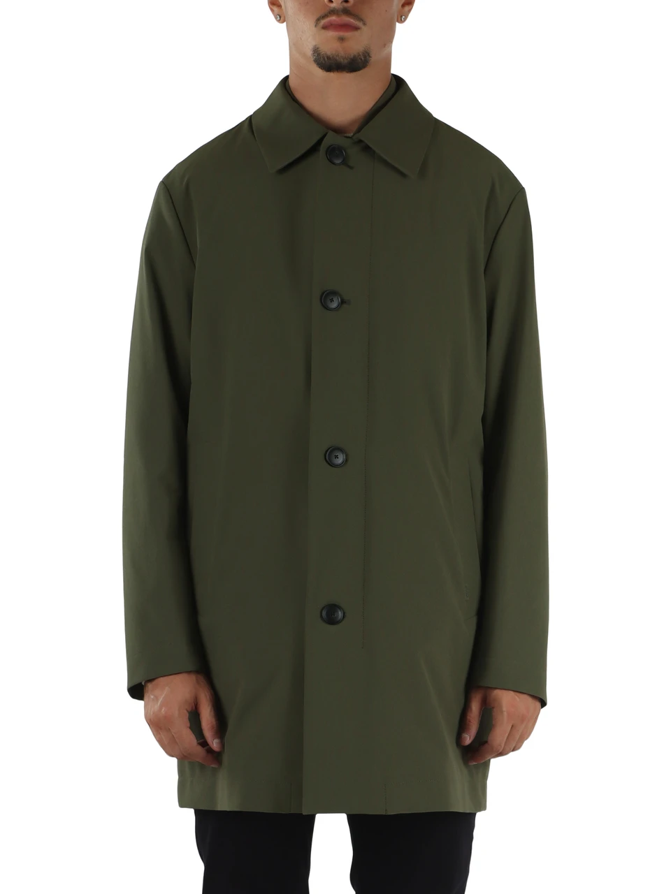 VERDE MILITARE | Giaccone Performance Tech Travel con gilet interno rimovibile
