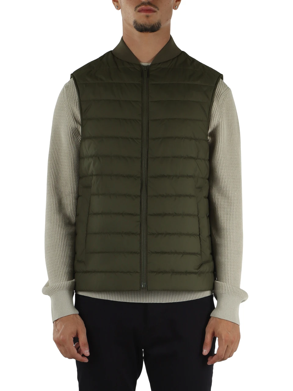 VERDE MILITARE | Giaccone Performance Tech Travel con gilet interno rimovibile