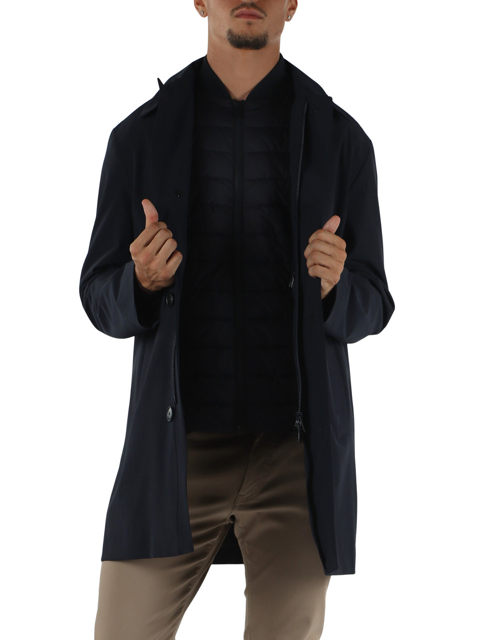 BLU SCURO | Giaccone Performance Tech Travel con gilet interno rimovibile