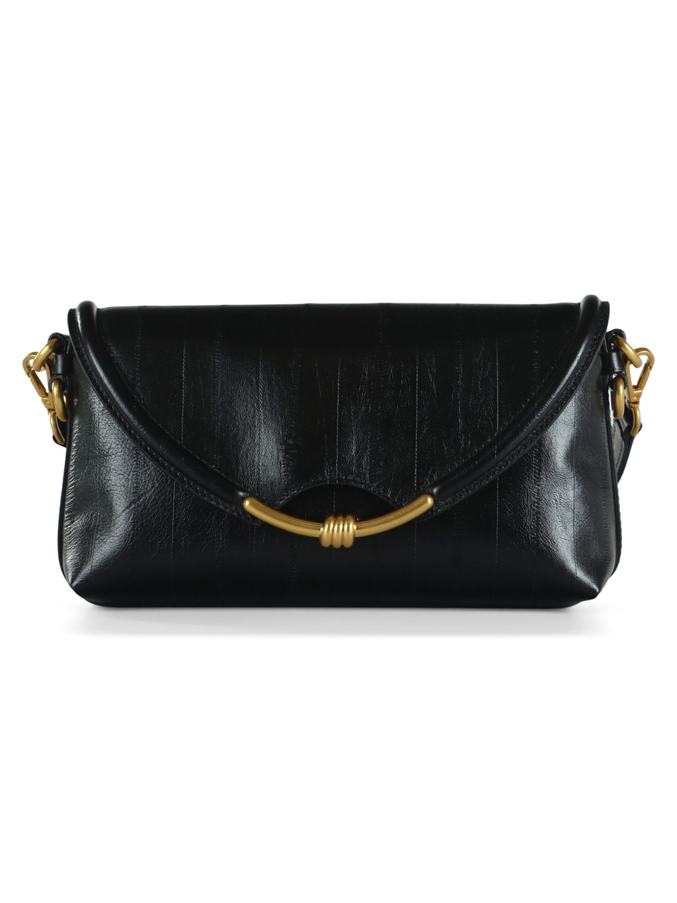 NERO | Borsa in pelle stampa anguilla BEA Small