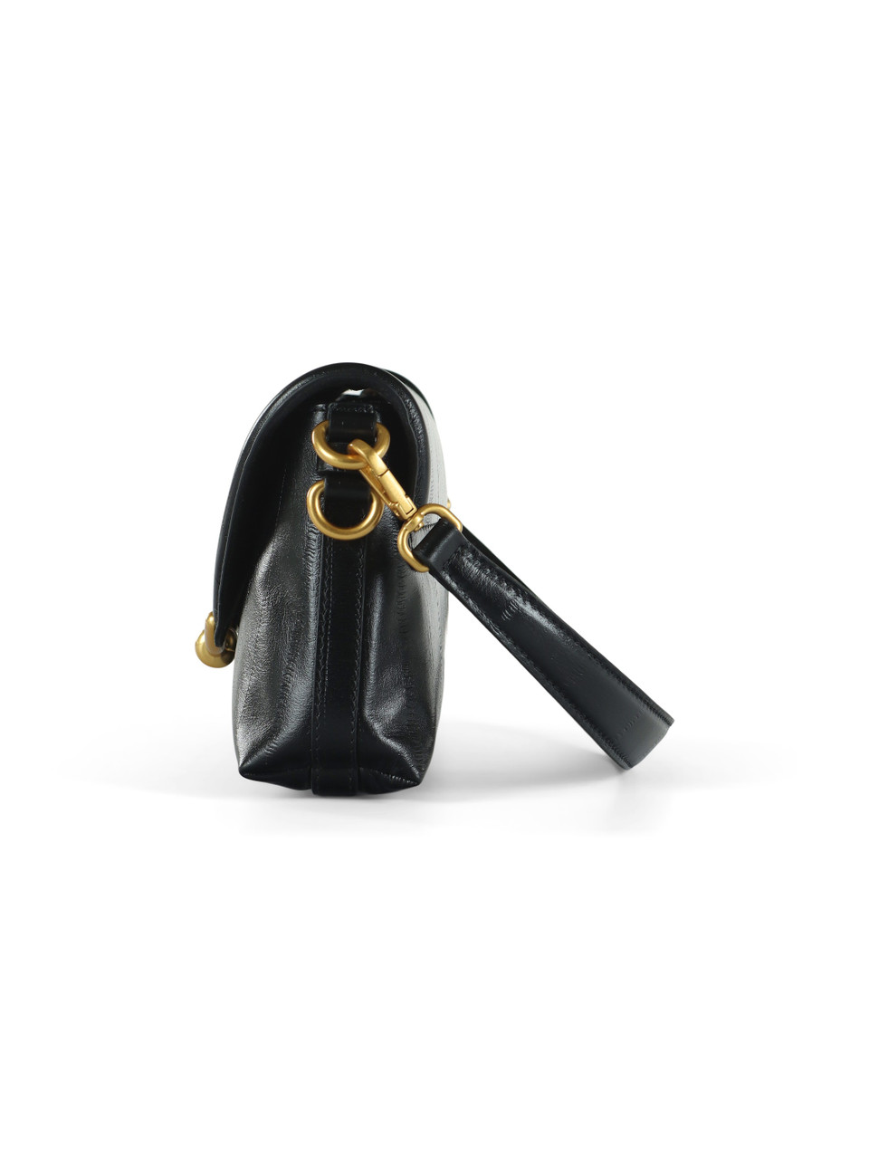 NERO | Borsa in pelle stampa anguilla BEA Small