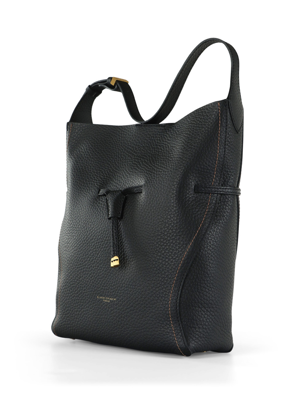 NERO | Borsa a spalla in pelle martellata SIENNA Large