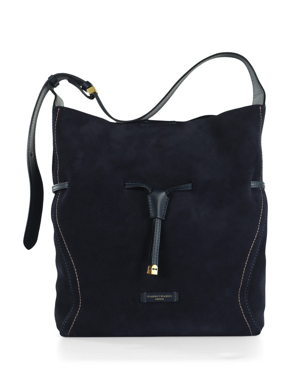 BLU | Borsa a spalla in pelle scamosciata SIENNA Large
