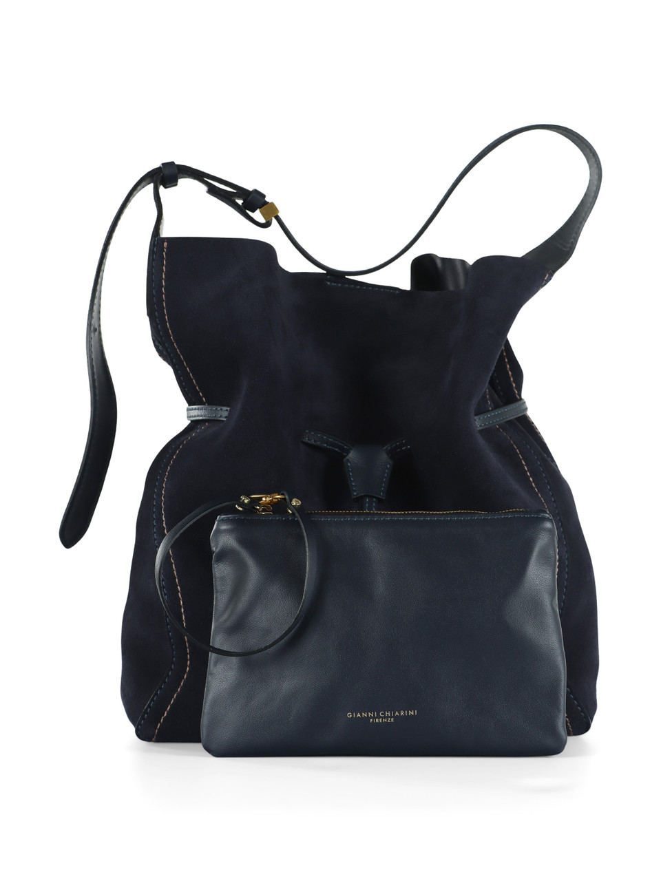 BLU | Borsa a spalla in pelle scamosciata SIENNA Large