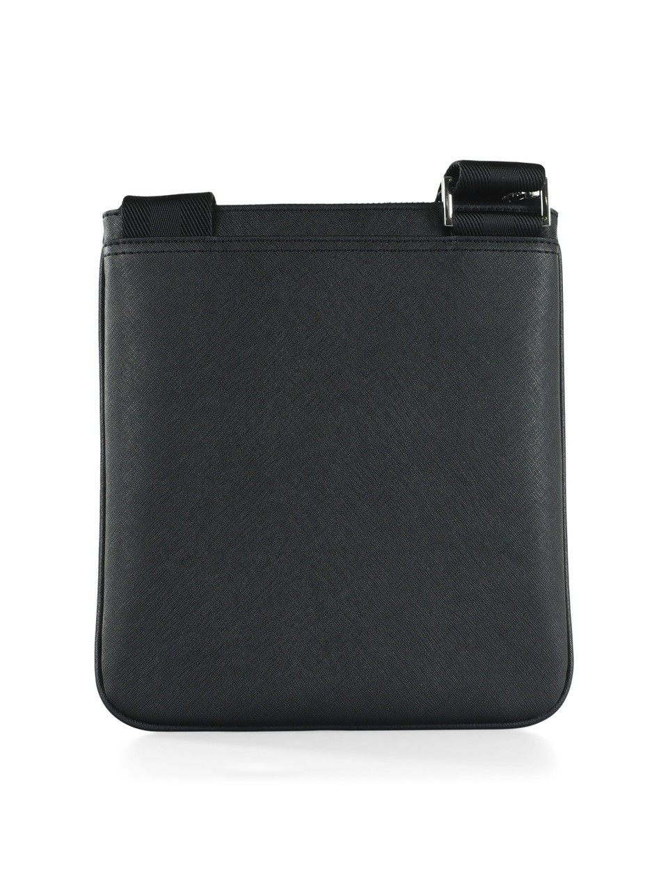 NERO | Tracolla flat in pelle rigenerata effetto saffiano NORTHON