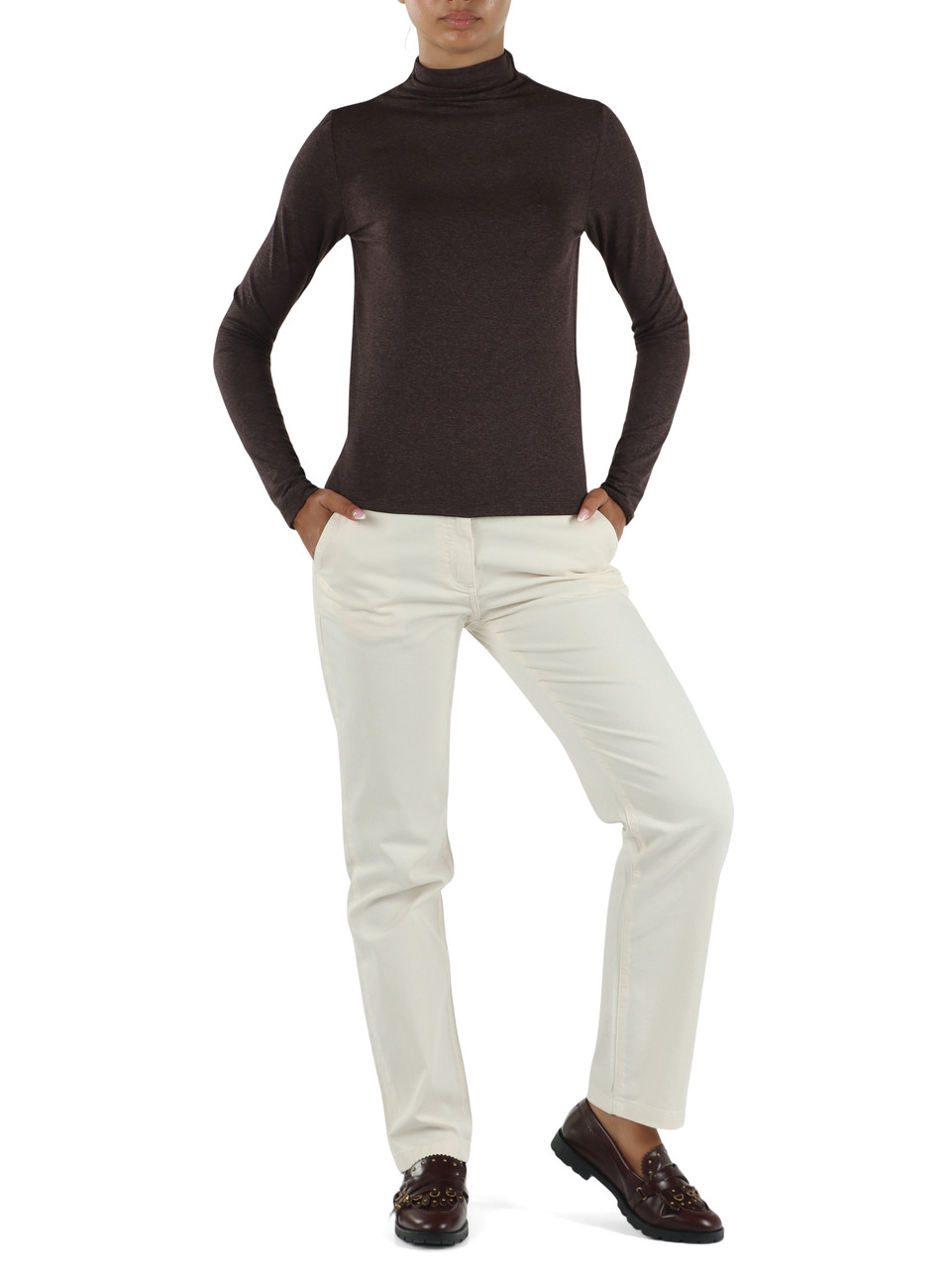 PANNA | Pantalone a sigaretta in cotone stretch