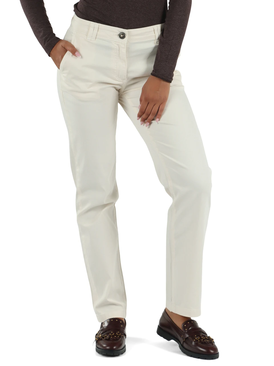 PANNA | Pantalone a sigaretta in cotone stretch