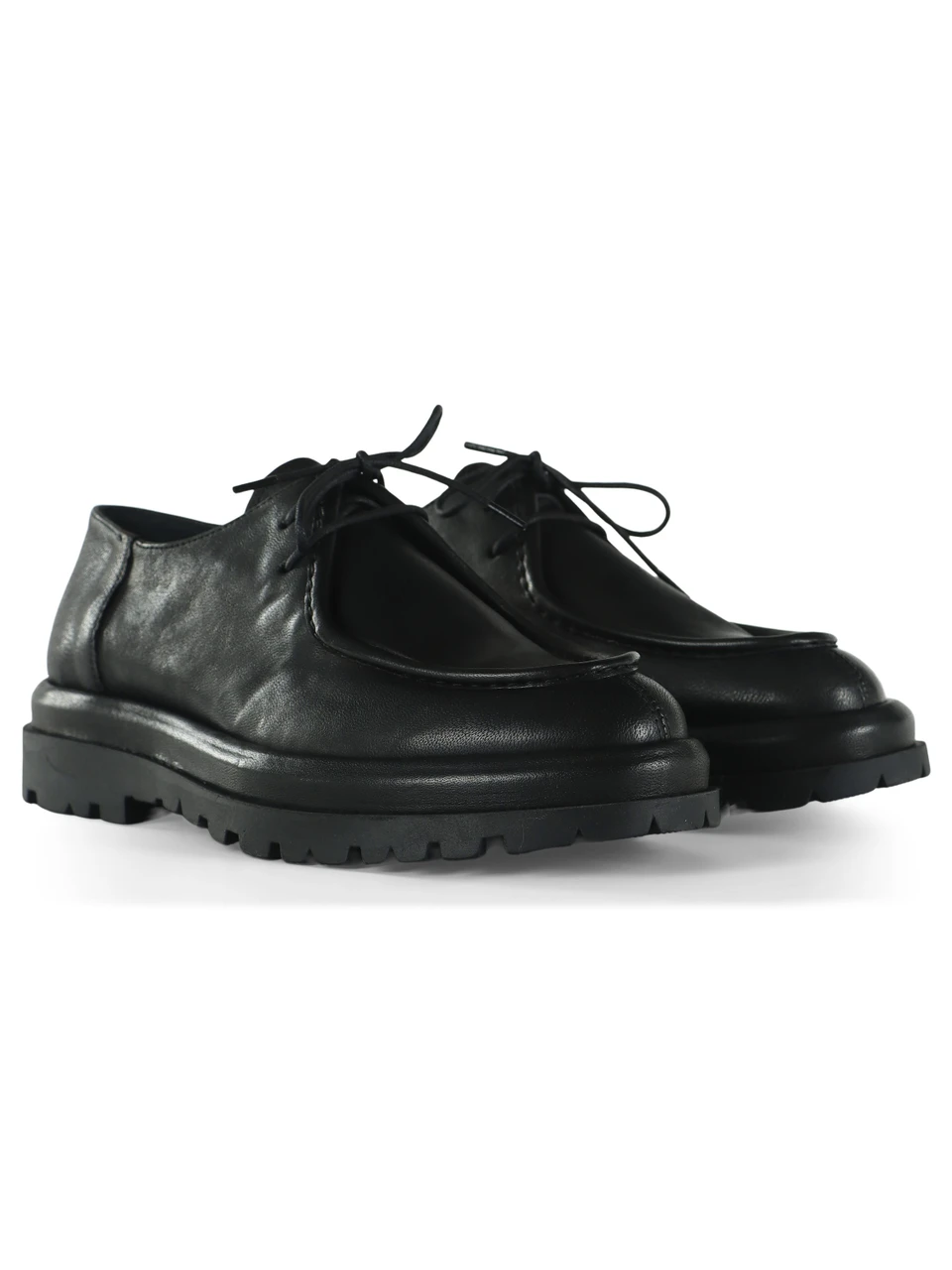 NERO | Stringata in pelle modello ingegnere