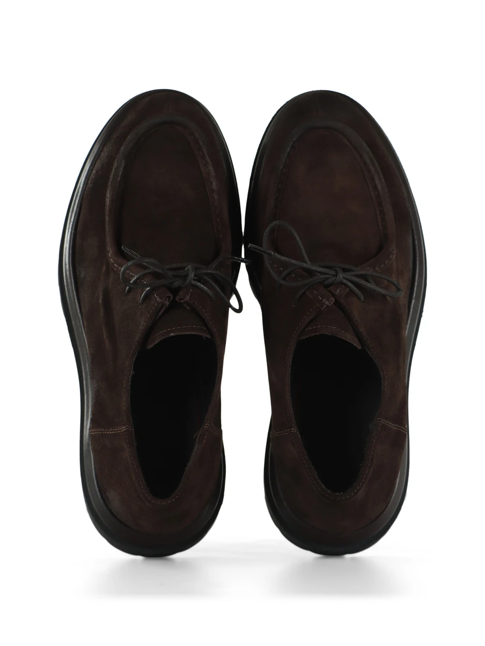 MARRONE | Stringata in suede modello ingegnere