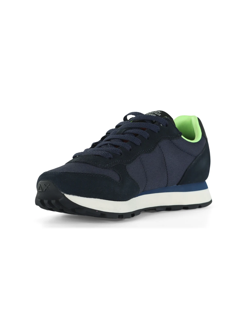 BLU SCURO | Sneakers in pelle e tessuto TOM FLUO