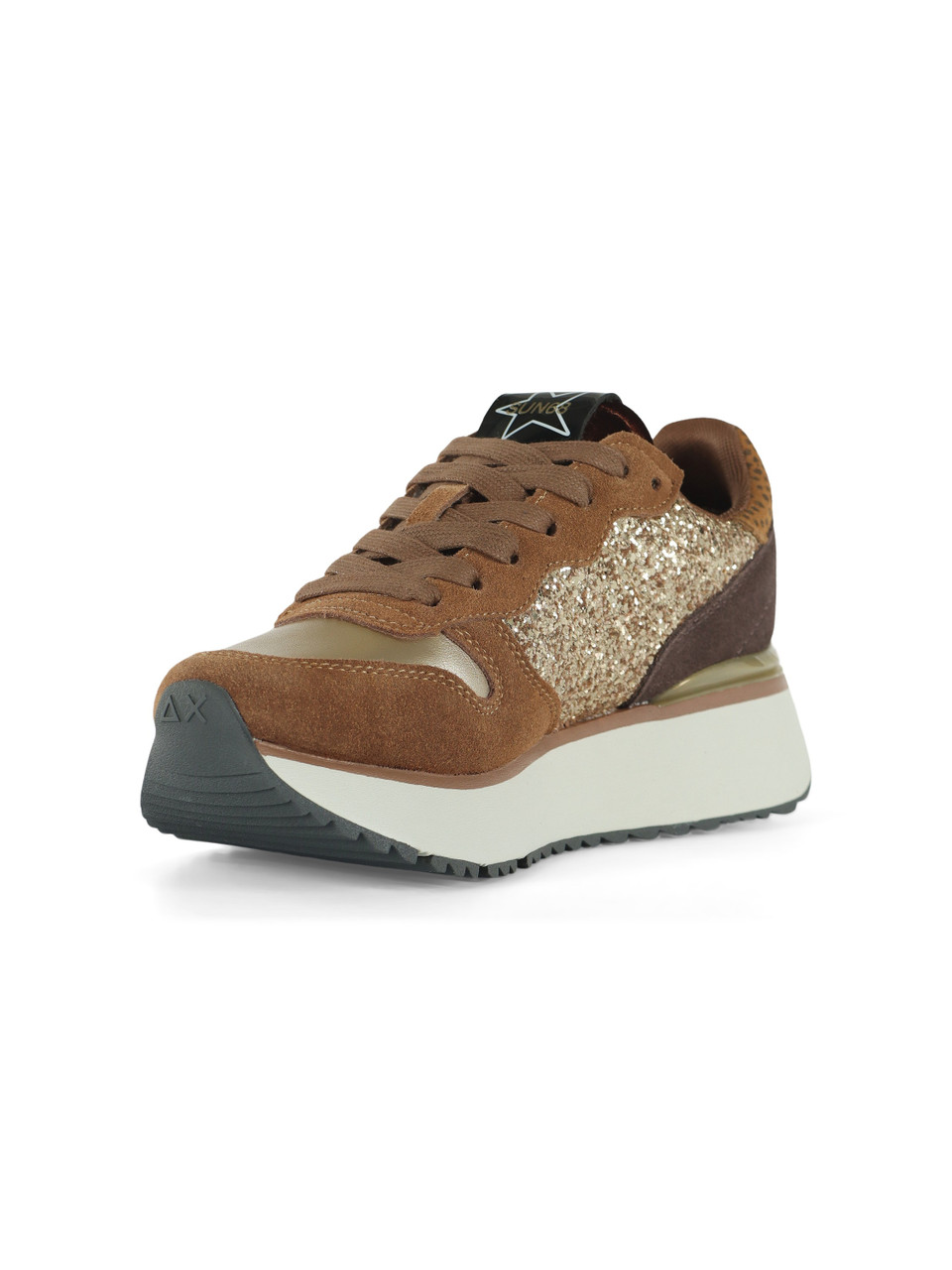 ORO | Sneakers in pelle e tessuto BIG STARGIRL GLITTER