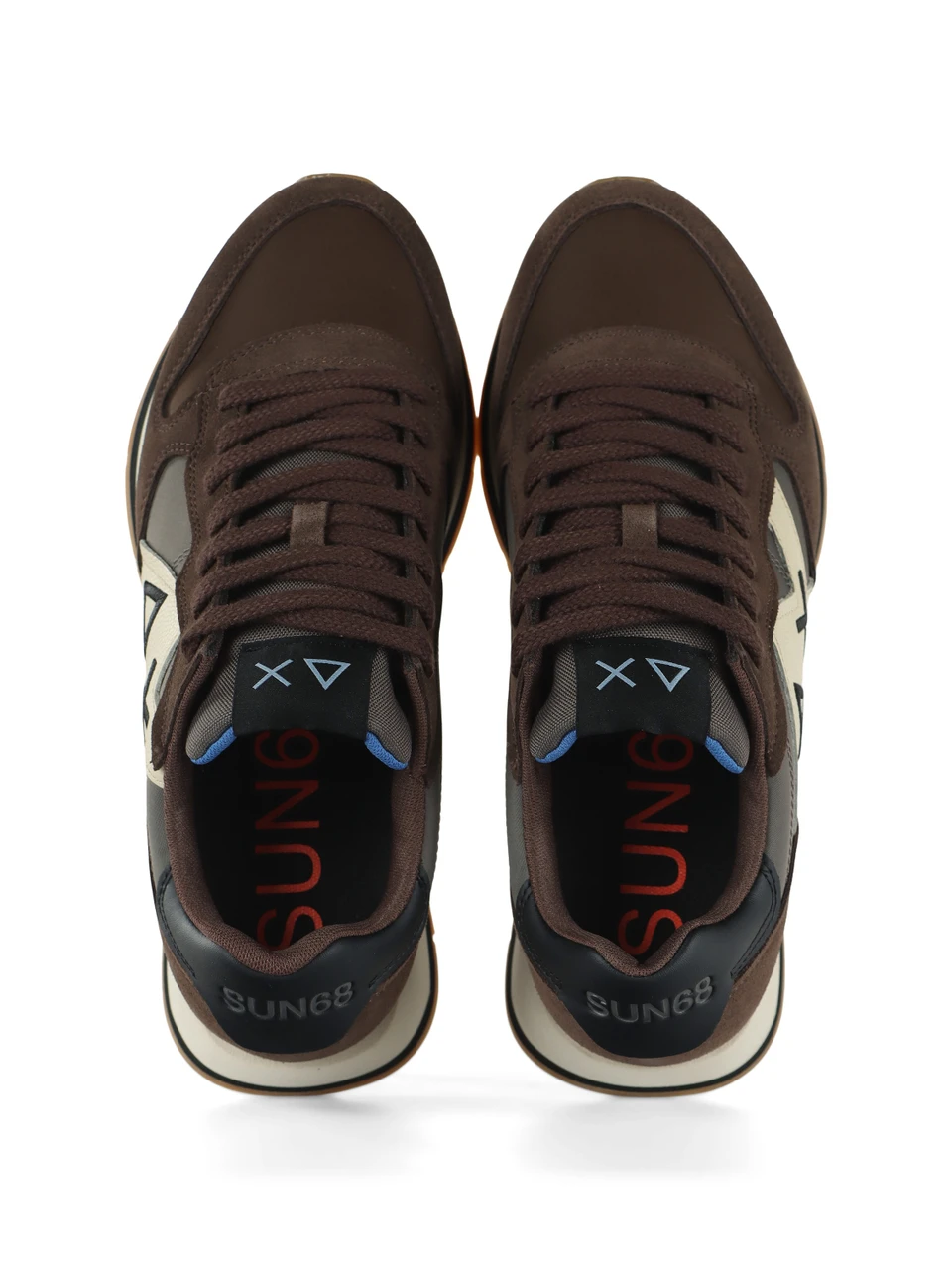 MARRONE | Sneakers in pelle e tessuto JAKI 2.0 BICOLOR