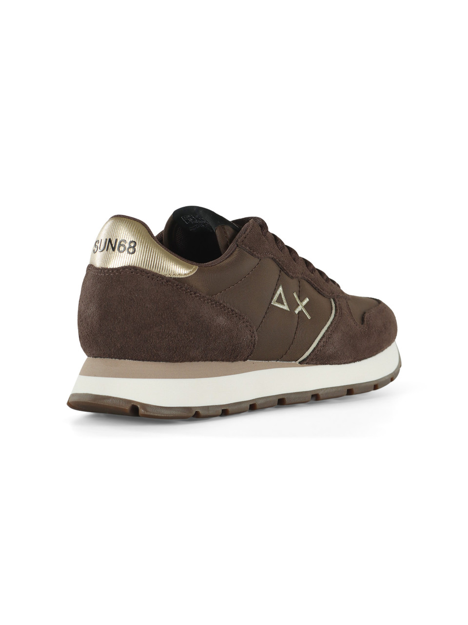 MARRONE | Sneakers in pelle e tessuto ALLY SILVER GOLD